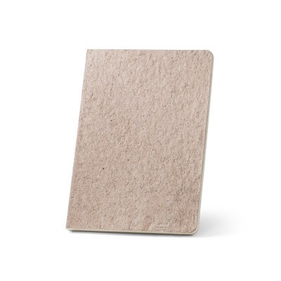 TEAPAD SEMI-RIGID. A5 notepad with semi-rigid cover made from tea leafs waste (65)